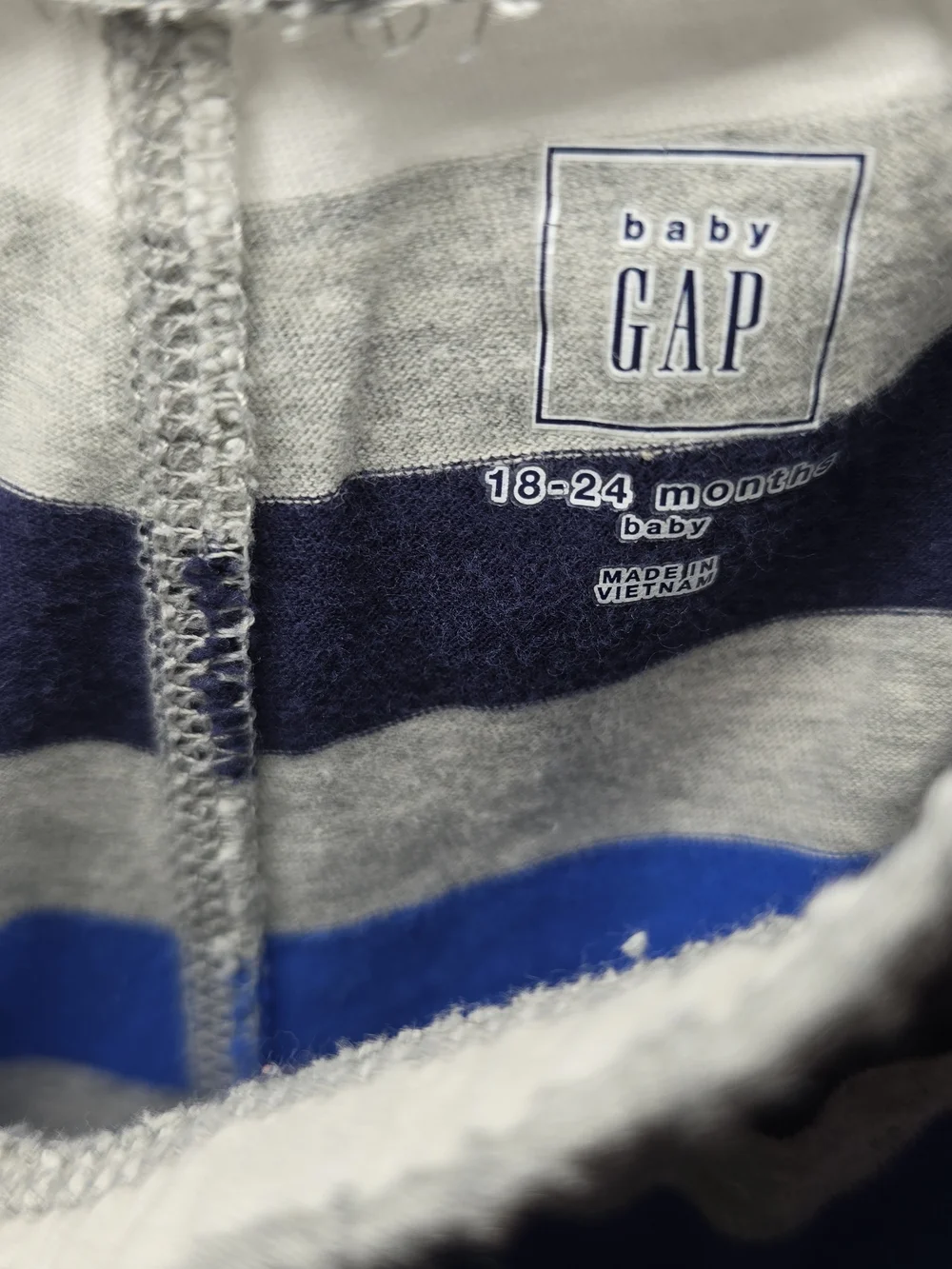 GAP Blue & Gray Striped Kids Jogger Pants